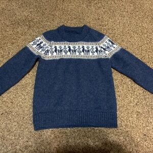 Kids alpaca wool fair isle sweater size S kids